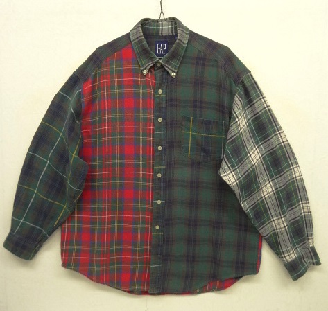 画像: 90'S GAP 旧タグ フランネル BDシャツ クレイジーパターン (VINTAGE) 「L/S Shirt」 入荷しました。