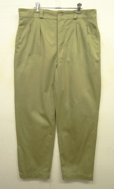 画像: 50'S フランス軍 M52 プリーツ入り チノパンツ BEIGE 35 (VINTAGE) 「Bottoms」 入荷しました。