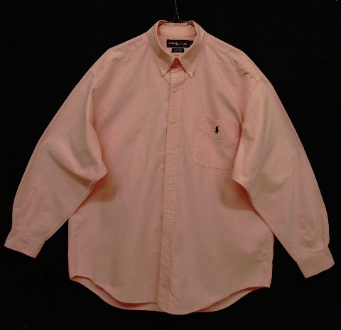 画像: 90'S RALPH LAUREN "BIG SHIRT" オックスフォード 長袖 BDシャツ ピンク (VINTAGE) 「L/S Shirt」 入荷しました。