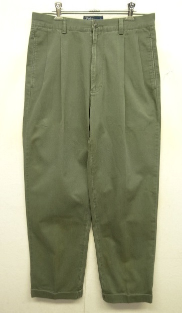 画像: 90'S RALPH LAUREN "HAMMOND PANT" ツープリーツ チノパンツ OLIVE (VINTAGE) 「Bottoms」 入荷しました。