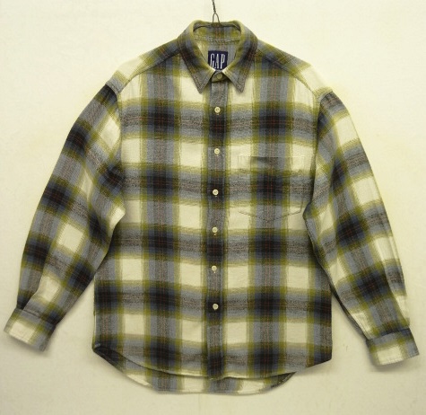 画像: 90'S GAP 旧タグ フランネル ワークシャツ オンブレチェック (VINTAGE) 「L/S Shirt」 入荷しました。