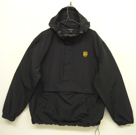 画像: UPS オフィシャル LAND'S END製 ハーフジップ ナイロン アノラックパーカー BLACK (USED) 「Jacket」 入荷しました。