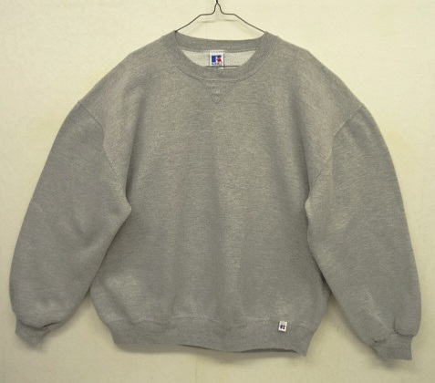 画像: 90'S RUSSELL ATHLETIC 前Vガゼット付き クルーネック スウェットシャツ グレー USA製 (VINTAGE) 「Sweat Shirt」 入荷しました。