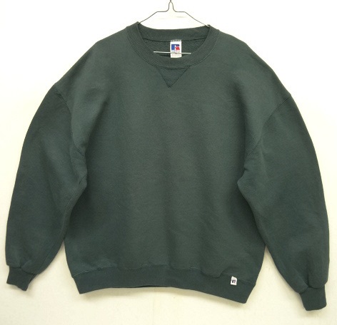 画像: 90'S RUSSELL ATHLETIC 前Vガゼット付き クルーネック スウェットシャツ カーキ USA製 (VINTAGE) 「Sweat Shirt」 入荷しました。