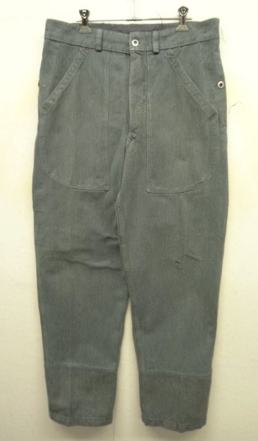 画像: 50'S スイス軍 前期型 メタルボタン デニム ワークパンツ グレー (VINTAGE) 「Bottoms」 入荷しました。