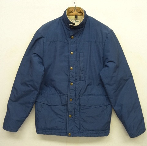 画像: 70'S LL Bean 中綿入り 襟コーデュロイ スタンドカラージャケット ネイビー USA製 (VINTAGE) 「Jacket」 入荷しました。