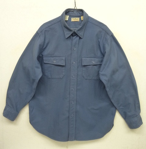 画像: 80'S LL Bean "CHAMOIS CLOTH SHIRT" ワークシャツ ブルー USA製 (VINTAGE) 「L/S Shirt」 入荷しました。