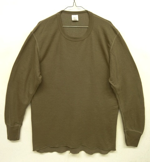 画像: DUOFOLD 2レイヤーファブリック クルーネック 長袖 Tシャツ オリーブ (USED) 「T-Shirt」 入荷しました。