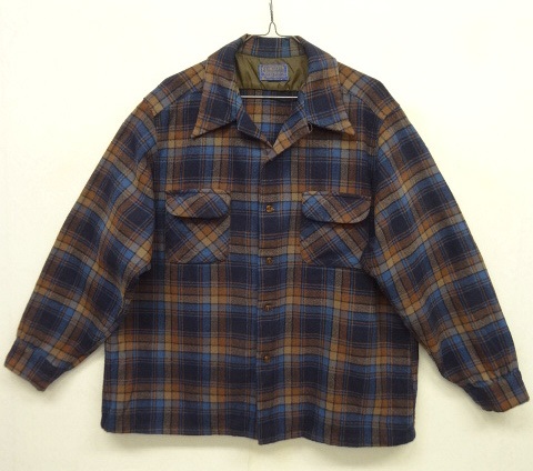 画像: 70'S PENDLETON "BOARD SHIRT" ウール オープンカラーシャツ チェック柄 USA製 (VINTAGE) 「L/S Shirt」 入荷しました。