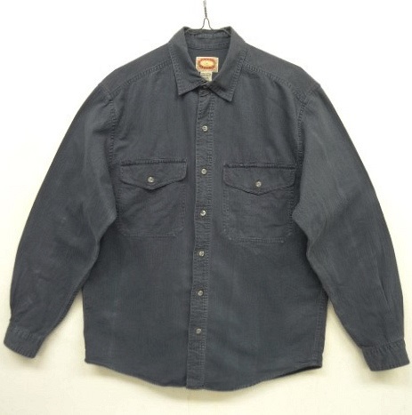 画像: 80'S BANANA REPUBLIC 旧タグ ヘリンボーンツイル フラップ付きポケット ワークシャツ NAVY (VINTAGE) 「L/S Shirt」 入荷しました。