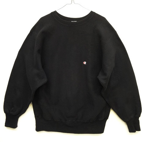 画像: 90'S CHAMPION 刺繍タグ リバースウィーブ 無地 ブラック USA製 (VINTAGE) 「Sweat Shirt」 入荷しました。