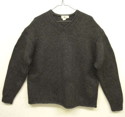 画像: 90'S J.CREW 旧タグ ウール Vネックセーター チャコール (VINTAGE) 「Knit」 入荷しました。