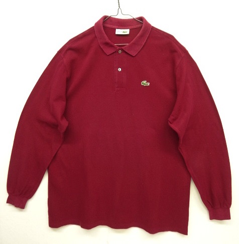 画像: 80'S CHEMISE LACOSTE 長袖 ポロシャツ ワインレッド フランス製 (VINTAGE) 「L/S Shirt」 入荷しました。