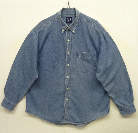 画像: 90'S GAP 旧タグ デニム BDシャツ インディゴ (VINTAGE) 「L/S Shirt」 入荷しました。