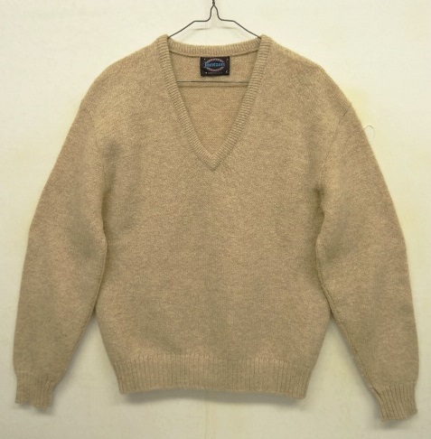 画像: 80'S JANTZEN ウール Vネック ニット ベージュ USA製 (VINTAGE) 「Knit」 入荷しました。