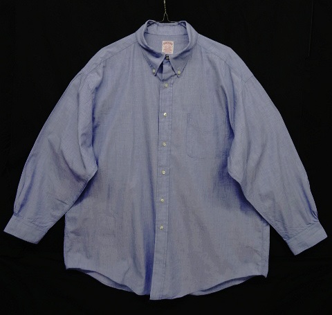 画像: 90'S BROOKS BROTHERS 刷毛目ポプリン BDシャツ ブルー USA製 (VINTAGE) 「L/S Shirt」 入荷しました。