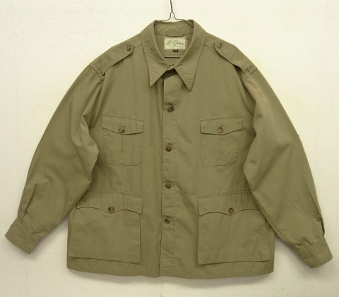 画像: 70'S LL Bean 筆記体タグ ポプリン サファリジャケット ベージュ (VINTAGE) 「Jacket」 入荷しました。