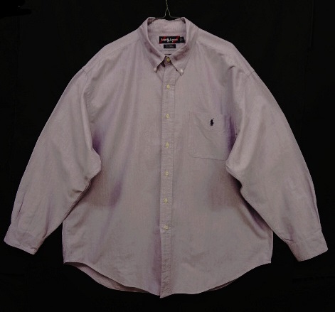 画像: 90'S RALPH LAUREN "BIG SHIRT" オックスフォード 長袖 BDシャツ ライラック (VINTAGE) 「L/S Shirt」 入荷しました。