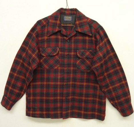 画像: 70'S PENDLETON "BOARD SHIRT" ウール オープンカラーシャツ チェック柄 USA製 (VINTAGE) 「L/S Shirt」 入荷しました。