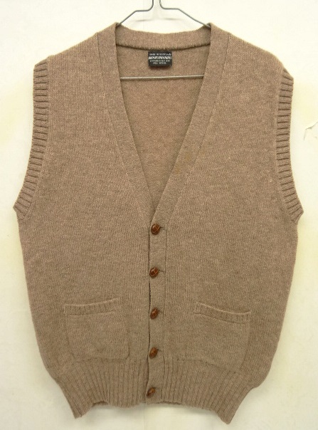 画像: 70'S BROOKS BROTHERS 黒タグ ニットベスト BEIGE スコットランド製 (VINTAGE) 「Knit」 入荷しました。