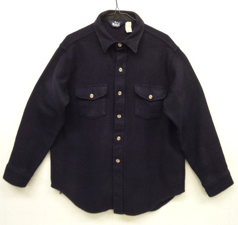 画像: 80'S WOOLRICH 三角タグ ウール ワークシャツ ネイビー USA製 (VINTAGE) 「L/S Shirt」 入荷しました。