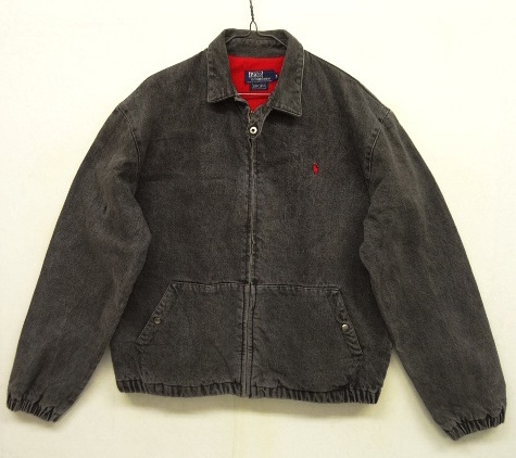 画像: 80'S RALPH LAUREN チンスト付き デニム ドリズラージャケット ブラック USA製 (VINTAGE) 「Jacket」 入荷しました。