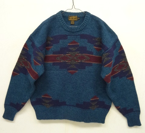 画像: 90'S EDDIE BAUER 黒タグ クルーネック ニット ネイティブ柄 (VINTAGE) 「Knit」 入荷しました。