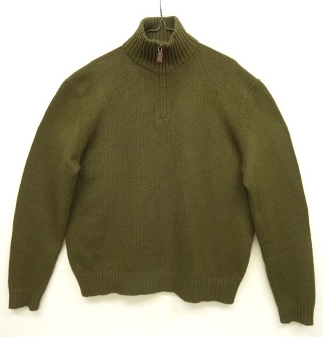 画像: 90'S RALPH LAUREN イタリア製ラムウール ハーフジップセーター オリーブ (VINTAGE) 「Knit」 入荷しました。