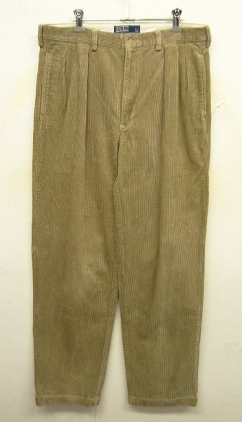 画像: 90'S RALPH LAUREN ツープリーツ 太畝 コーデュロイパンツ BEIGE (VINTAGE) 「Bottoms」 入荷しました。