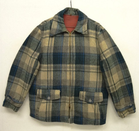 画像: 60'S UNKNOWN ウール スポーツジャケット TALONジップ チェック柄 (VINTAGE) 「Jacket」 入荷しました。