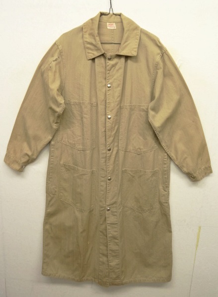 画像: 50'S OVERDIER MFG CORP ヘリンボーンツイル ワークコート BEIGE (VINTAGE) 「Jacket」 入荷しました。