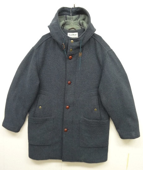 画像: 80'S LL Bean フード付き ウールコート ダークブルー USA製 (VINTAGE) 「Jacket」 入荷しました。