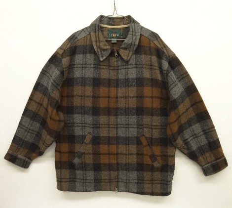 画像: 90'S J.CREW 旧タグ ウール カーコート チェック柄 USA製 (VINTAGE) 「Jacket」 入荷しました。