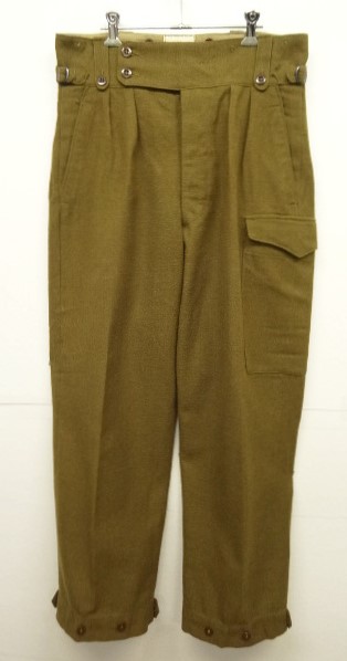 画像: 50'S オーストラリア軍 ウール ツープリーツ グルカパンツ (DEADSTOCK) 「Bottoms」 入荷しました。