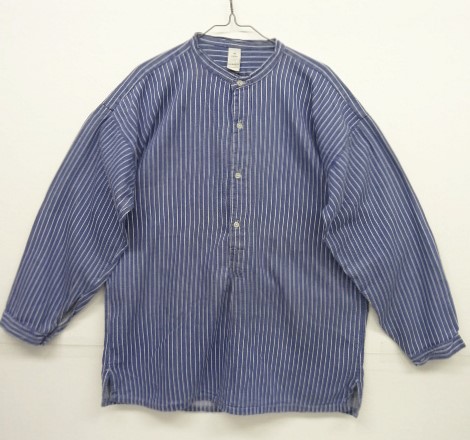 画像: ユーロヴィンテージ プルオーバー フィッシャーマンシャツ ストライプ (VINTAGE) 「L/S Shirt」 入荷しました。