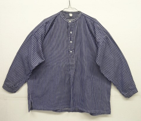 画像: ユーロヴィンテージ プルオーバー フィッシャーマンシャツ ストライプ (VINTAGE) 「L/S Shirt」 入荷しました。