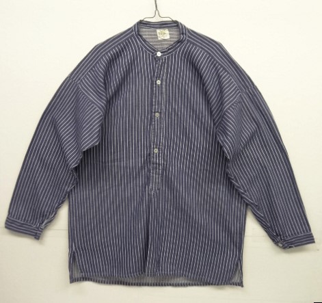 画像: ユーロヴィンテージ プルオーバー フィッシャーマンシャツ ストライプ (VINTAGE) 「L/S Shirt」 入荷しました。