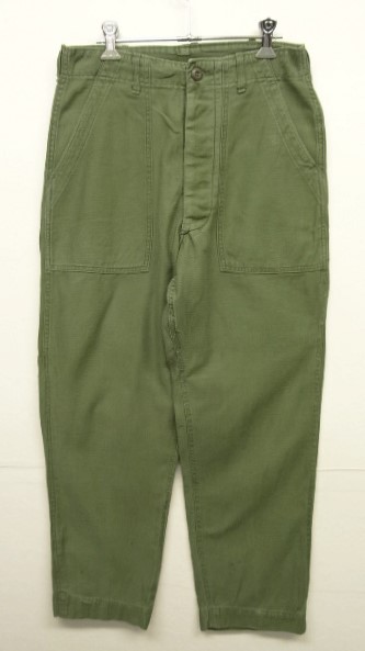 画像: 60'S アメリカ軍 US ARMY "OG107" コットンサテン ベイカーパンツ W30L31 (VINTAGE) 「Bottoms」 入荷しました。