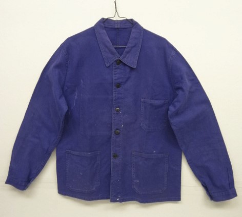 画像: 70'S フレンチワーク ワークジャケット カバーオール INK BLUE フランス製 (VINTAGE) 「Jacket」 入荷しました。