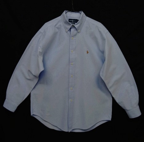 画像: 90'S RALPH LAUREN "YARMOUTH" オックスフォード 長袖 BDシャツ ブルー (VINTAGE) 「L/S Shirt」 入荷しました。