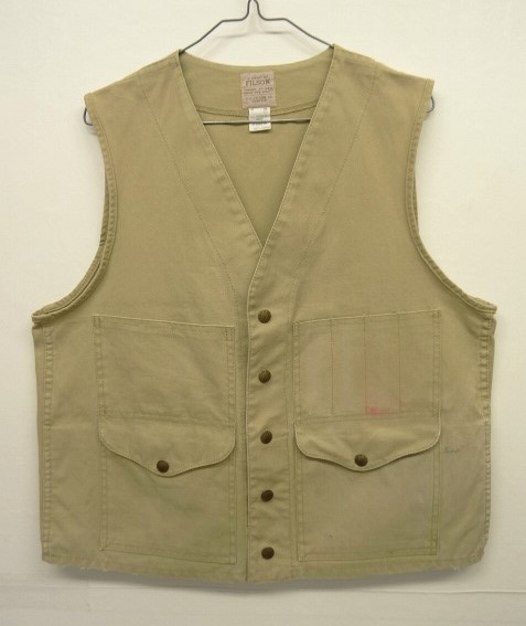 画像: 80'S C.C.FILSON ハンティングベスト ベージュ USA製 (VINTAGE) 「No Sleeve」 入荷しました。