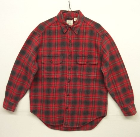 画像: 90'S GAP 旧タグ フランネル ワークシャツ チェック柄 (VINTAGE) 「L/S Shirt」 入荷しました。