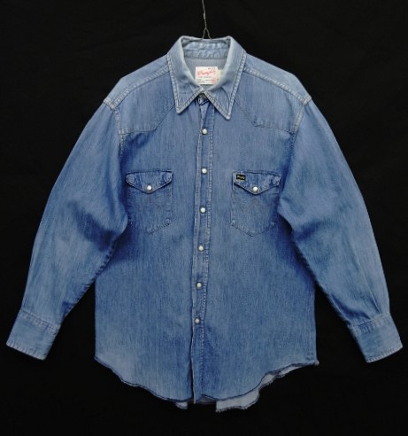 画像: 70'S WRANGLER "27MW" 白タグ デニム ウエスタンシャツ インディゴ USA製 (VINTAGE) 「L/S Shirt」 入荷しました。