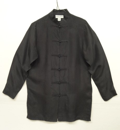 画像: CRISTINA シルク100% 長袖 チャイナシャツ ブラック (VINTAGE) 「L/S Shirt」 入荷しました。