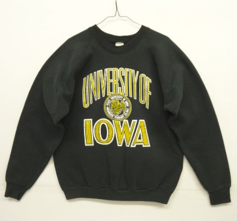 画像: 80'S UNKNOWN "UNIVERSITY OF IOWA" クルーネック スウェットシャツ ブラック (VINTAGE) 「Sweat Shirt」 入荷しました。