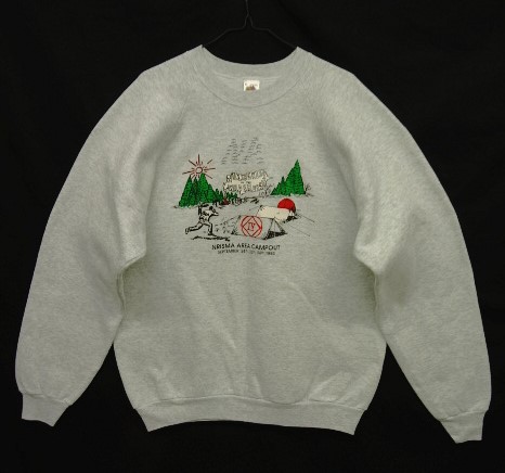 画像: 90'S FRUIT OF THE LOOM "NRISMA AREA CAMPOUT" クルーネック スウェットシャツ グレー USA製 (VINTAGE) 「Sweat Shirt」 入荷しました。