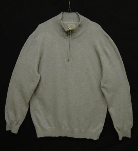 画像: 00'S LL Bean コットン/カシミア ハーフジップ ニット GREY (VINTAGE) 「Knit」 入荷しました。