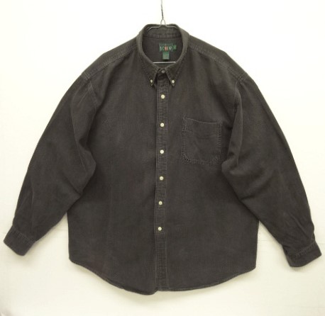 画像: 90'S J.CREW 旧タグ デニム ３点留め BDシャツ ブラック USA製 (VINTAGE) 「L/S Shirt」 入荷しました。