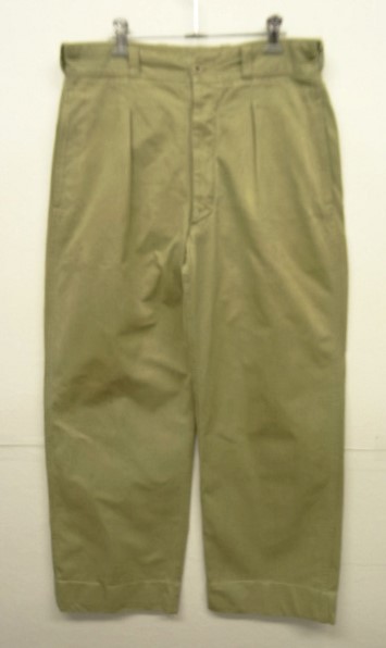 画像: 50'S フランス軍 M52 プリーツ入り チノパンツ BEIGE 42 (VINTAGE) 「Bottoms」 入荷しました。