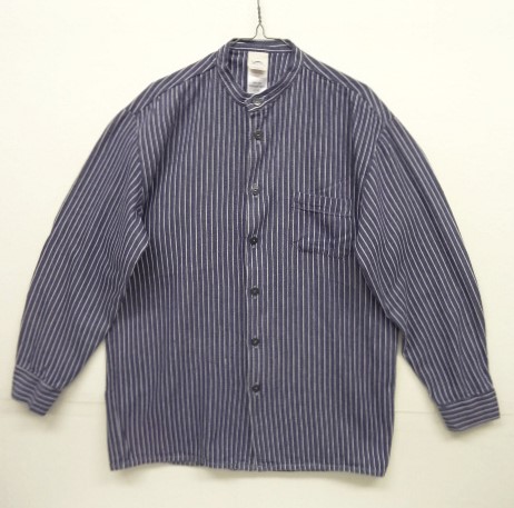 画像: ユーロヴィンテージ フルオープン フィッシャーマンシャツ ストライプ (VINTAGE) 「L/S Shirt」 入荷しました。